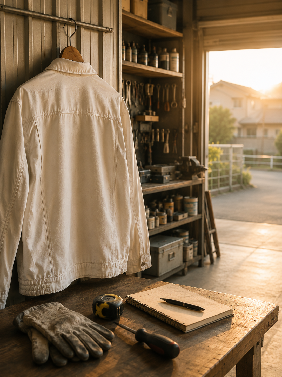 作業服と工具